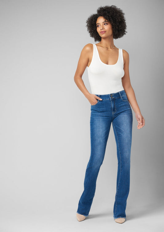Tall Kellie Mid Rise Bootcut Plus Size Jeans for Women in Medium Wash