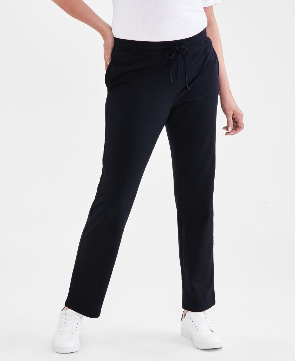Petite Mid-Rise Pull-On Pants