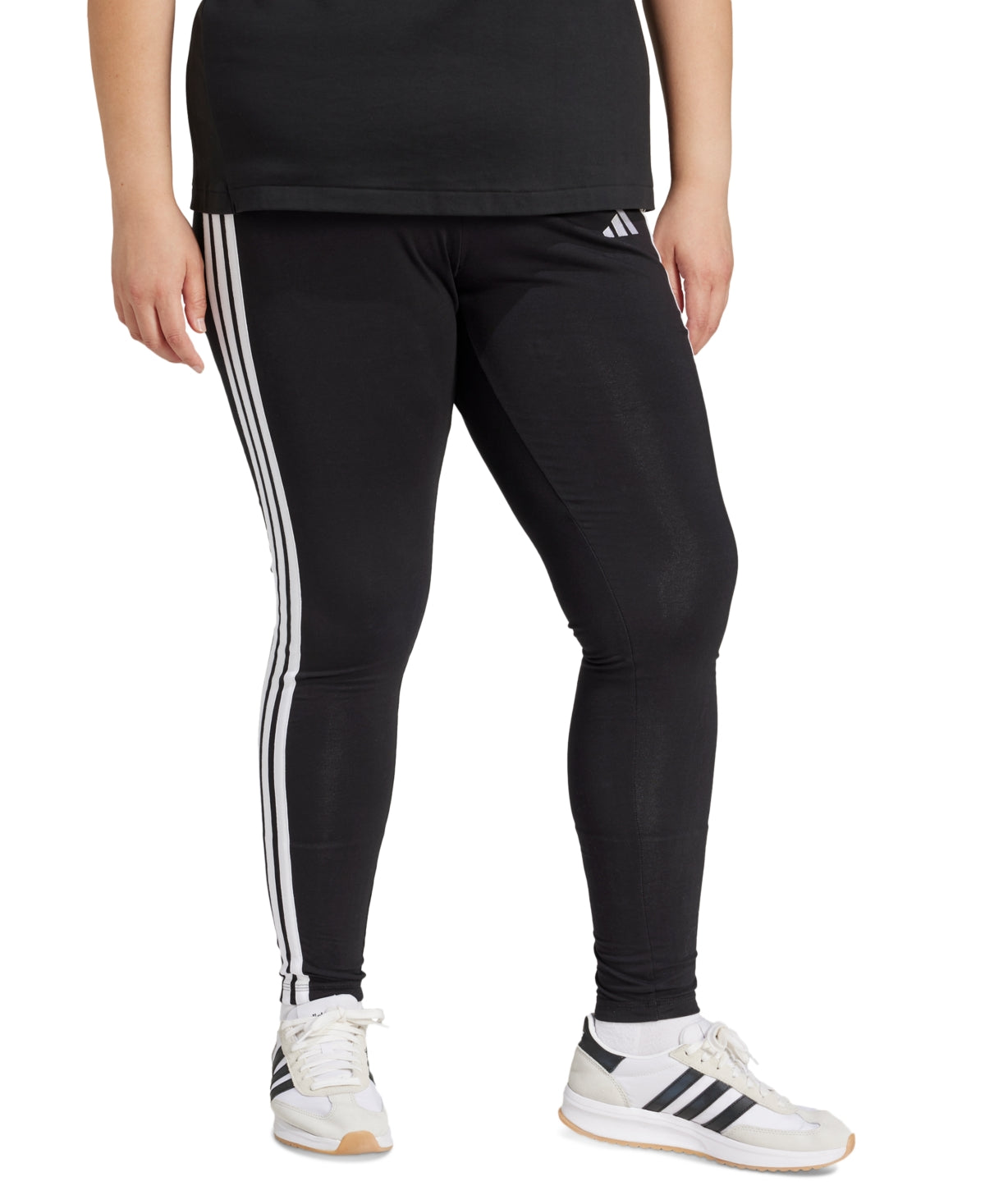 Women's Plus Size Leggings with Side Stripes: 29" Inseam