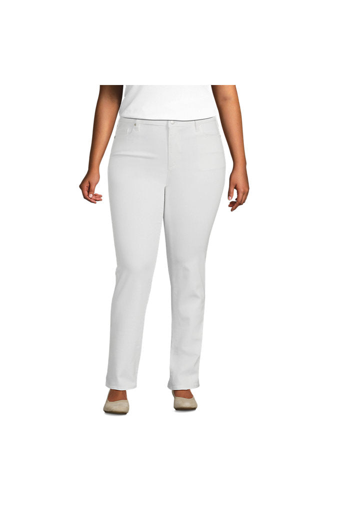 Women's Plus Size Mid Rise Straight Leg Jeans
