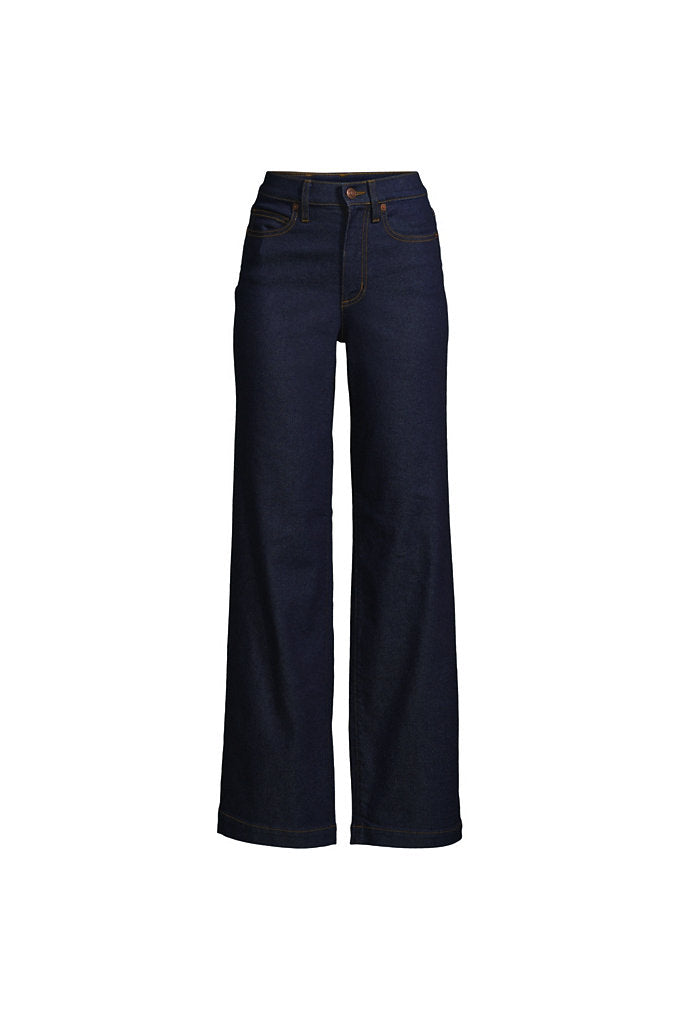 Dark Wash High Rise Wide Leg Jeans 28-34" Inseams