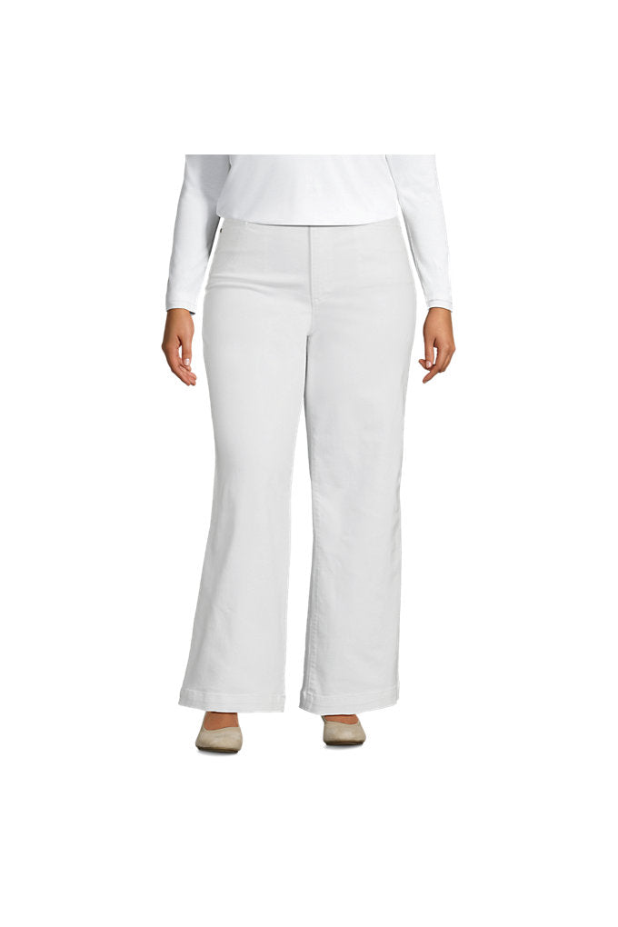 Women's Plus Size High Rise Wide Leg Denim Jeans