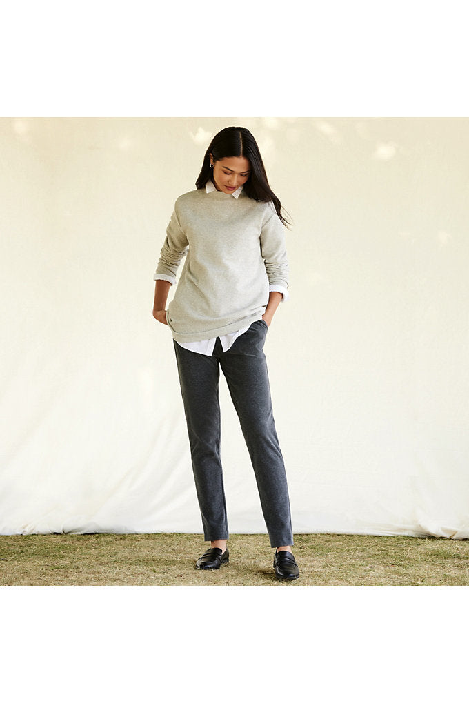 Women's Sport Knit High Rise Corduroy Elastic Waist Pants