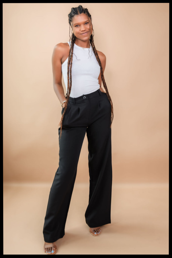 Tall Plus Size Black Work Pants and Slacks: 36", 38" Inseam