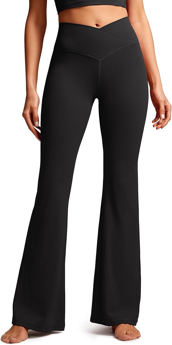 V-shaped Waist Yoga Flare Pants: 29", 31", 33" Inseams