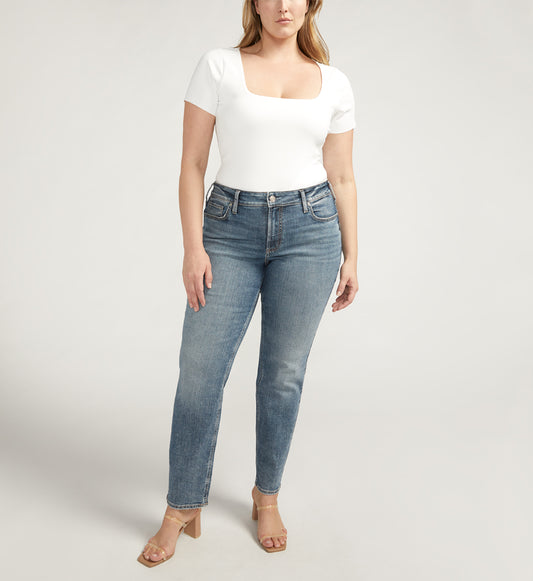 Suki Mid Rise Straight Leg Jeans