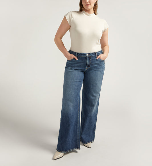 Suki Mid Rise Wide Leg Jeans - Plus Size