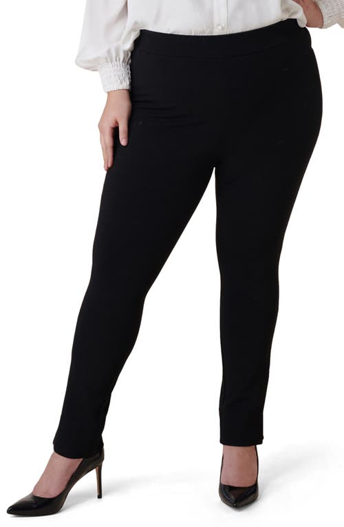 Skinny Compression Knit Pants in Black