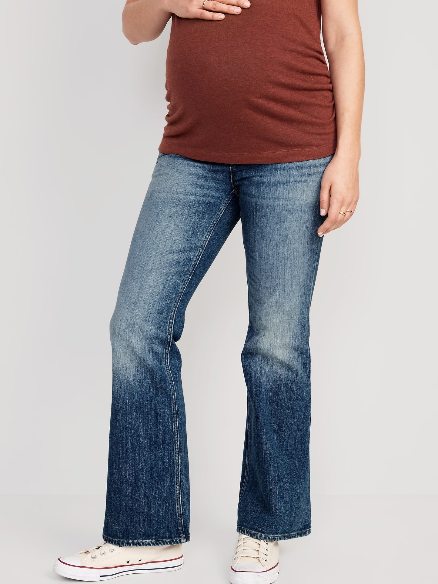 Maternity Full Panel Flare Jeans