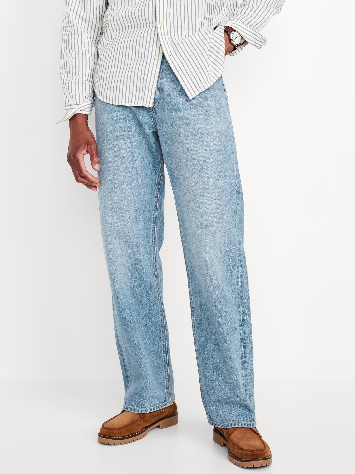 Men's Baggy Jeans in Light Wash