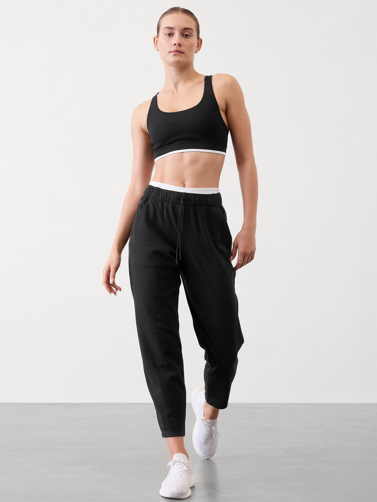 Women's Black High Rise Ankle Sweatpants: 25.5", 27.5", 30.5" Inseams