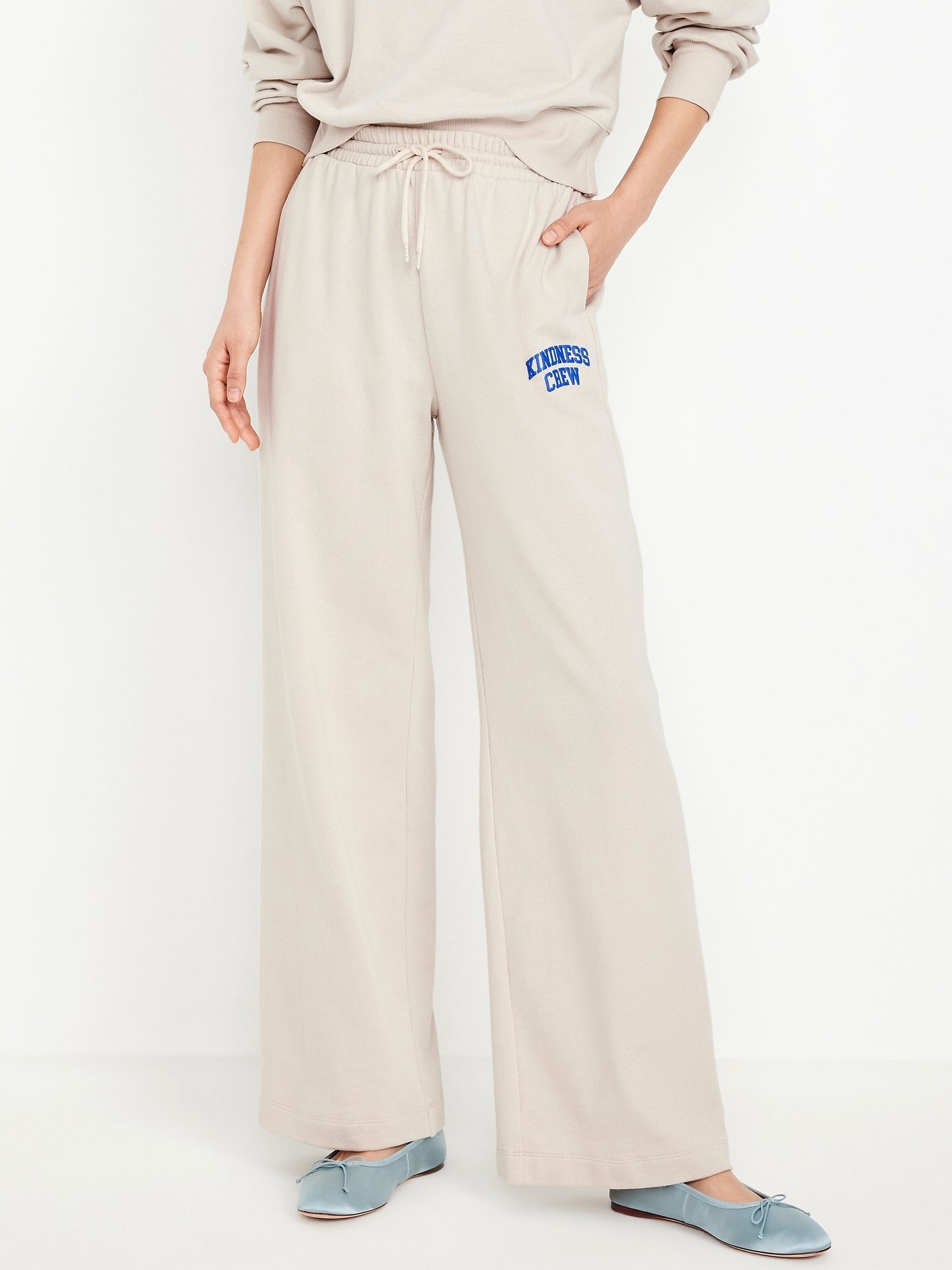 Women's Extra High-Waisted Wide Leg Sweatpants: 28.5", 30.5", 33.5" Inseams