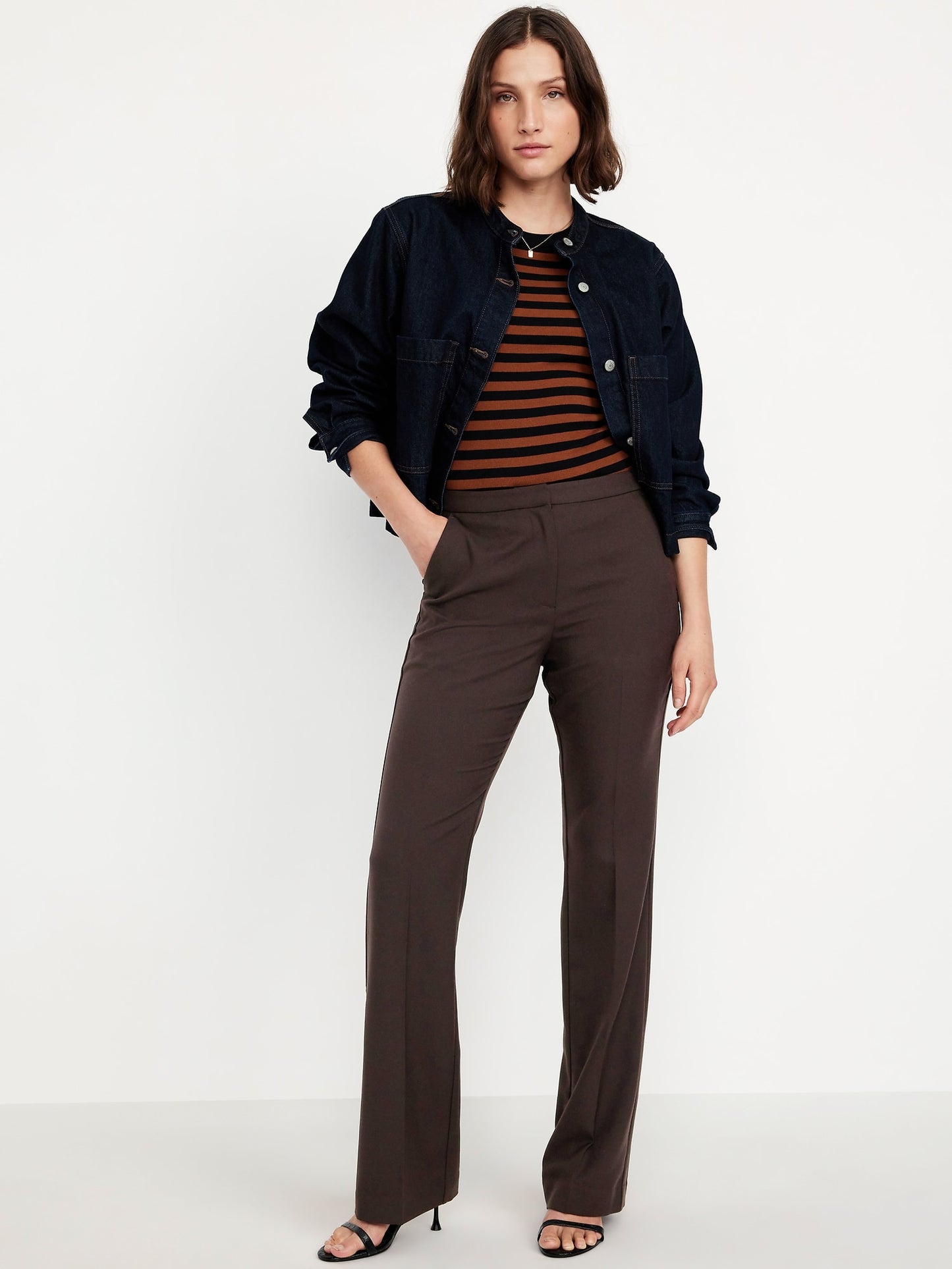 Classic Mid-Rise Boot-Cut Pants 29", 31", 34" Inseams