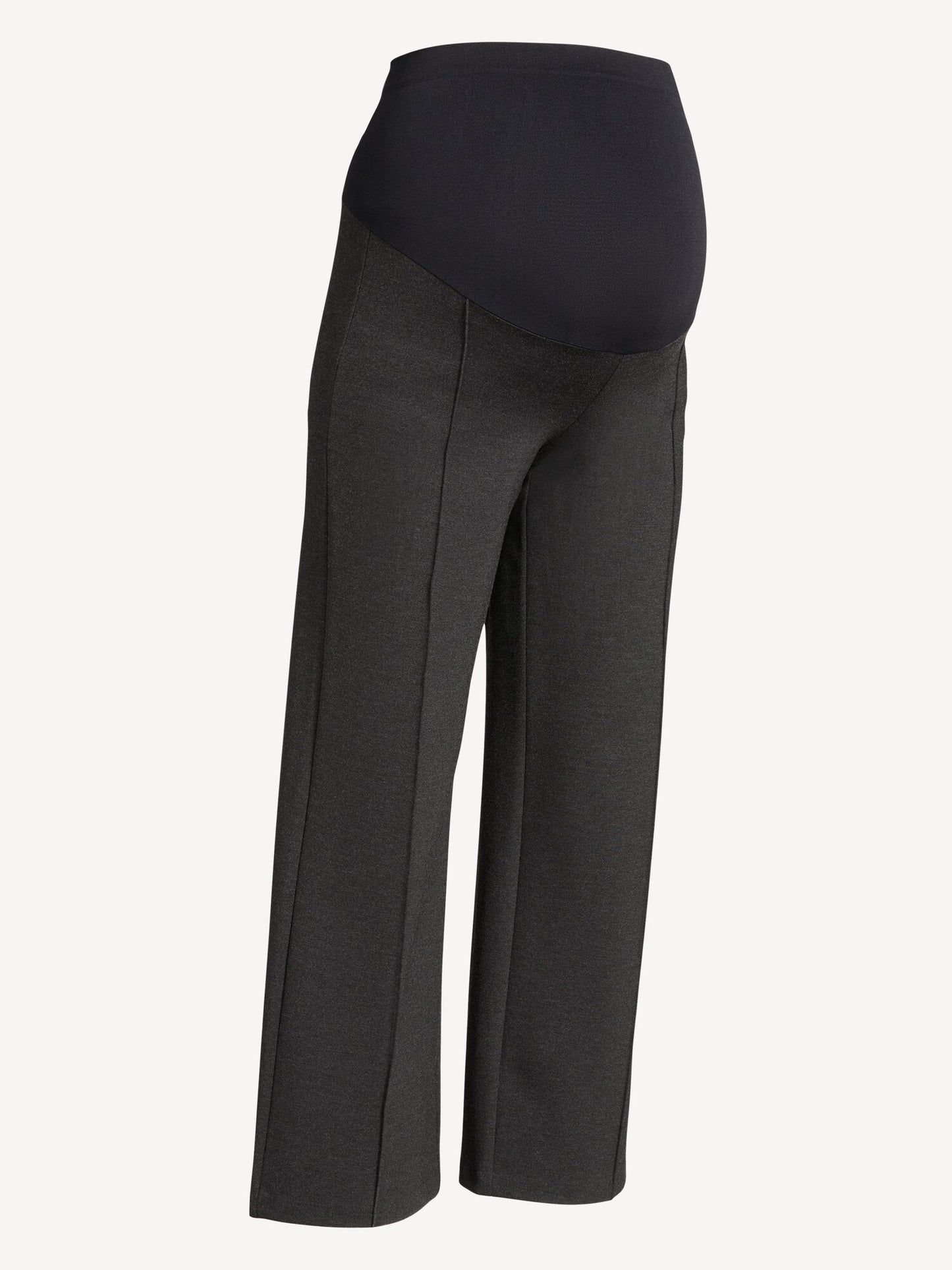 27" Inseam Ankle Length Maternity Full-Panel Straight Leg Pants