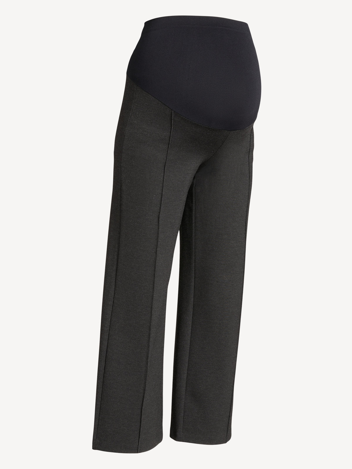 27" Inseam Ankle Length Maternity Full-Panel Straight Leg Pants