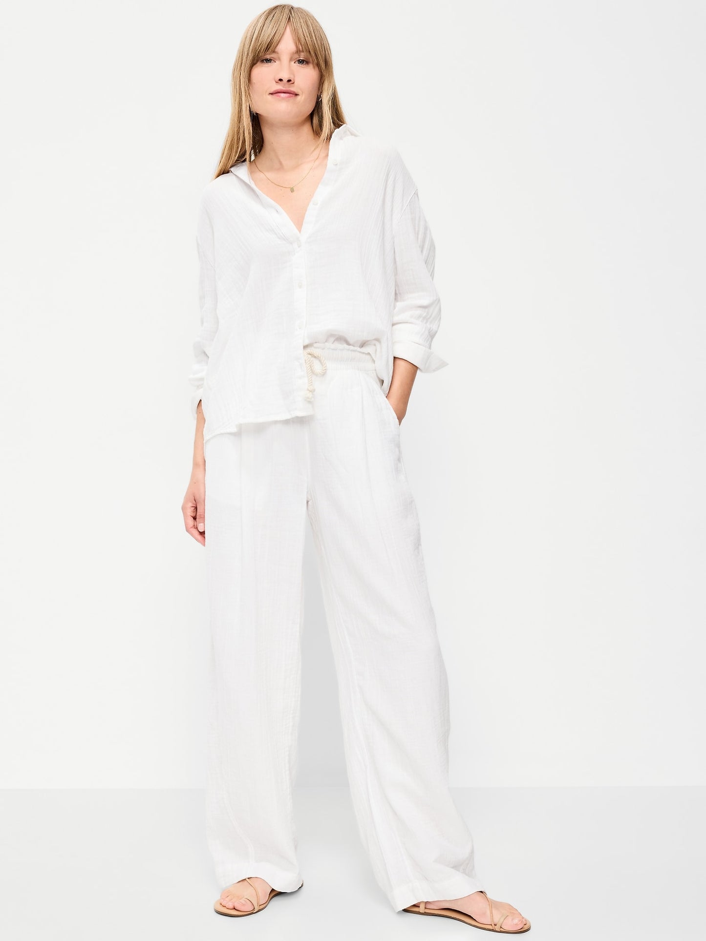 Pull-on Gauze Barrel Pants: 28", 30", 33" Inseam