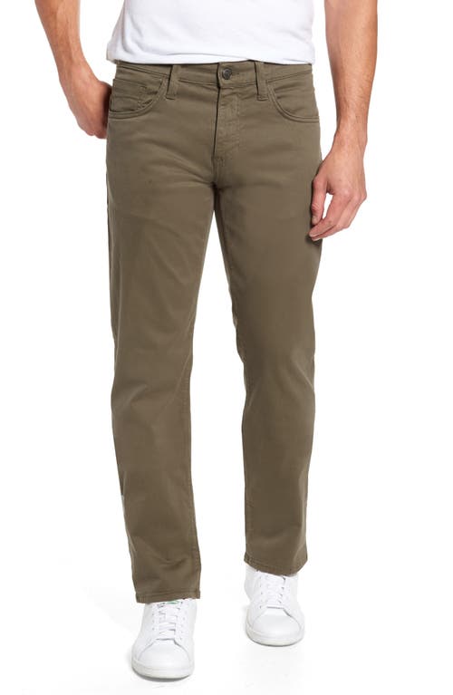 Mavi Jeans Zach Straight Leg Twill Pants in Dusty Olive Twill