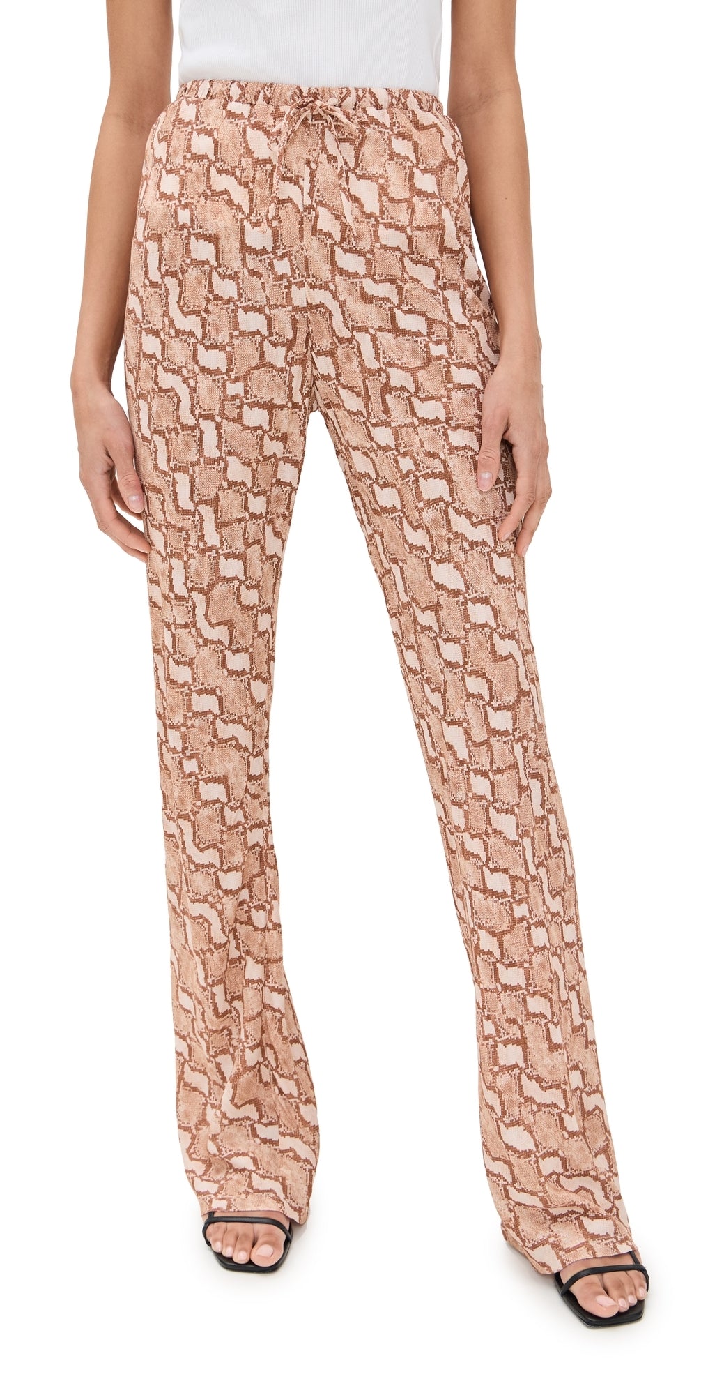 Women's Drawstring Snake Print Pants: 33" Inseam
