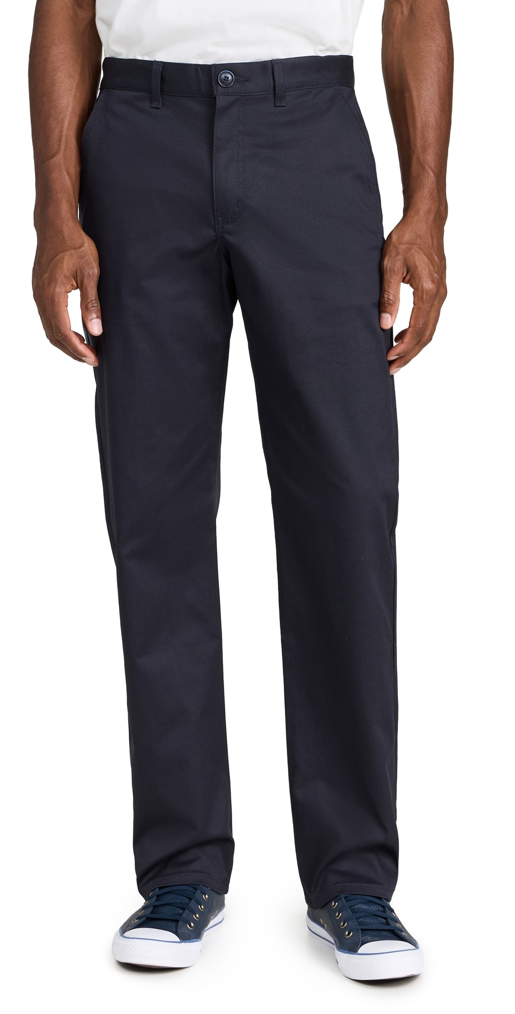 Straight Chino Navy Stretch Twill Pants