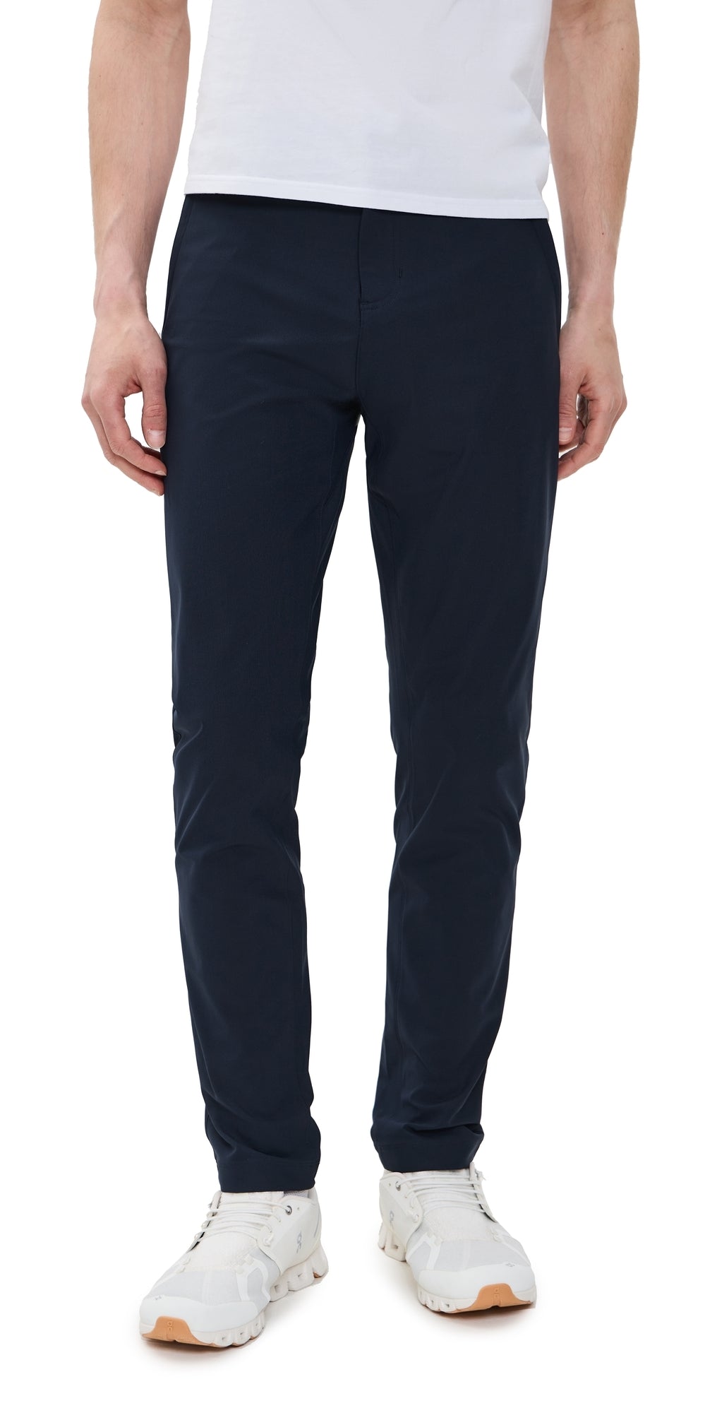 Men's Knit Slim Pants in Navy: 31.5" Inseam