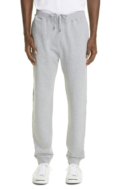 Sunspel French Terry Jogger Sweatpants in Grey Melange