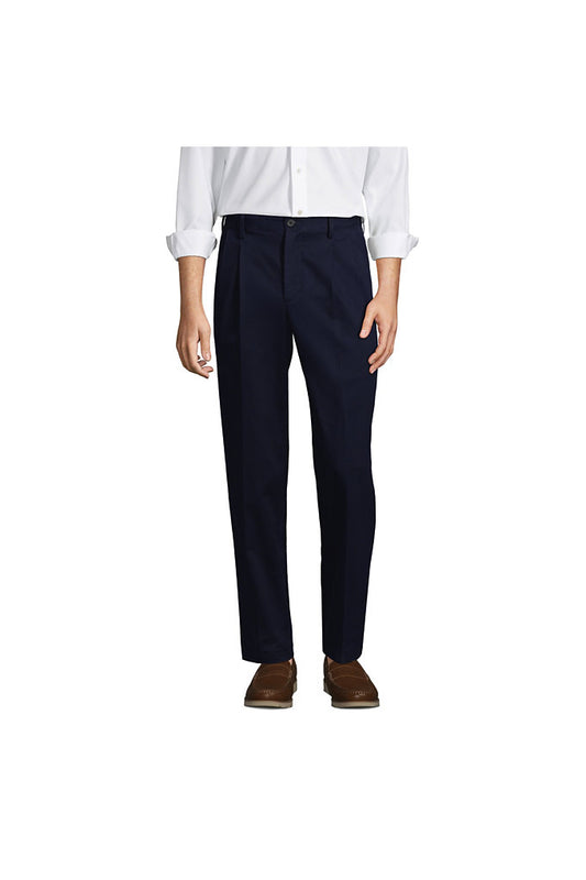 Men's Comfort Waist Pleated No Iron Chino Pants