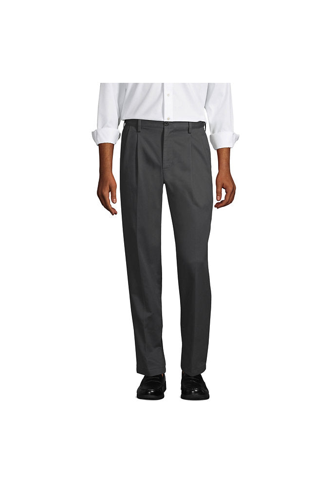 Men's Comfort Waist Pleated No Iron Chino Pants