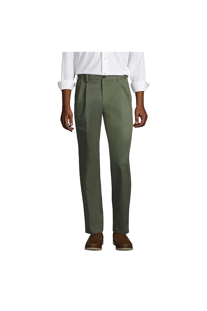 Men's Comfort Waist Pleated No Iron Chino Pants