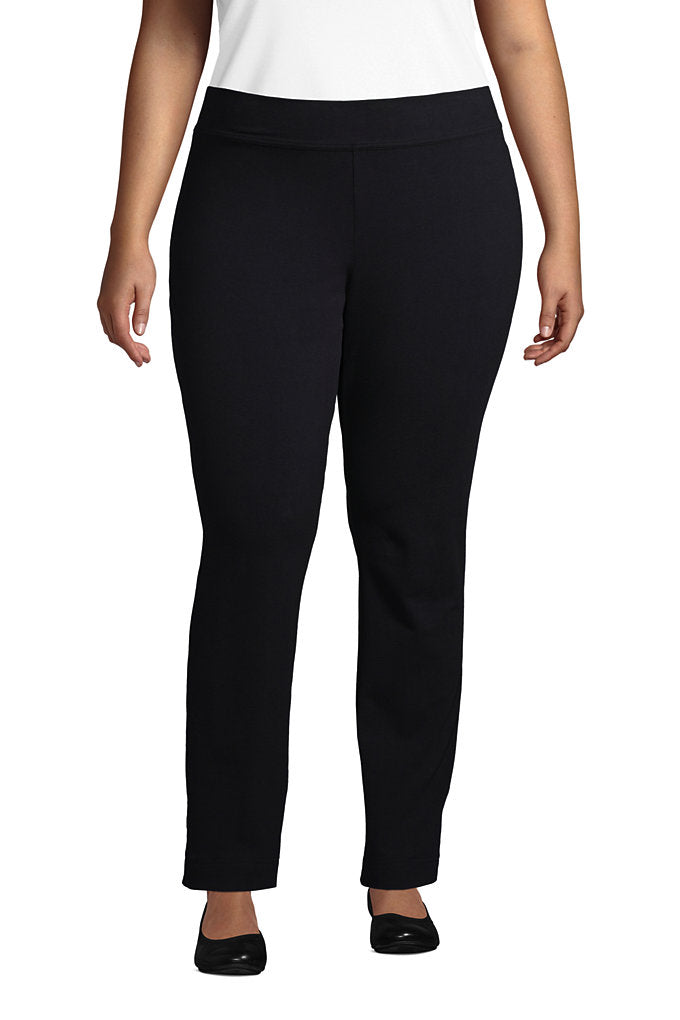 Women's Plus Size Starfish Mid Rise Slim Leg Elastic Waist Pull On Pants