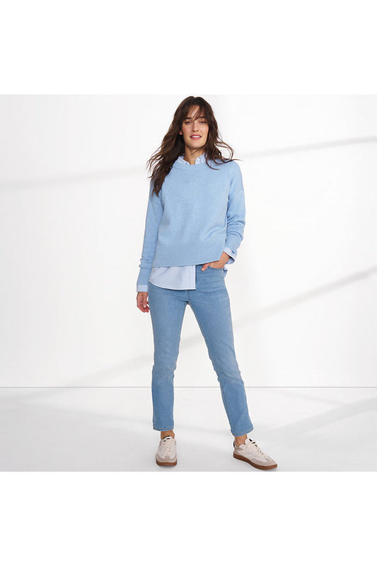 Women's Recover Mid Rise Straight Leg Blue Jeans