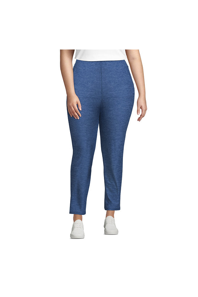 Women's Plus Size Active High Rise Soft Performance Refined Tapered Ankle Pants