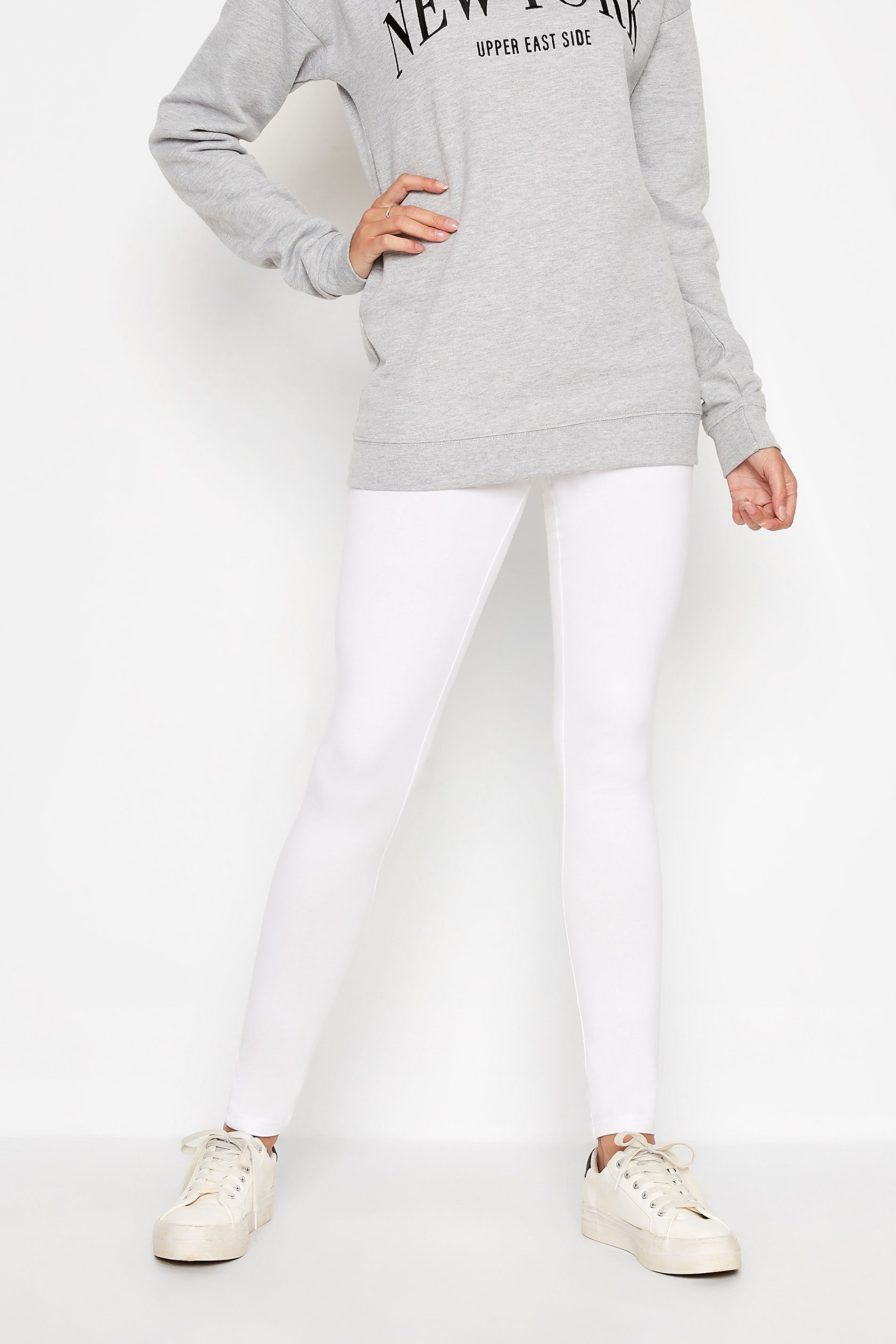 LTS MADE FOR GOOD White Organic Stretch Cotton Leggings – Search By Inseam