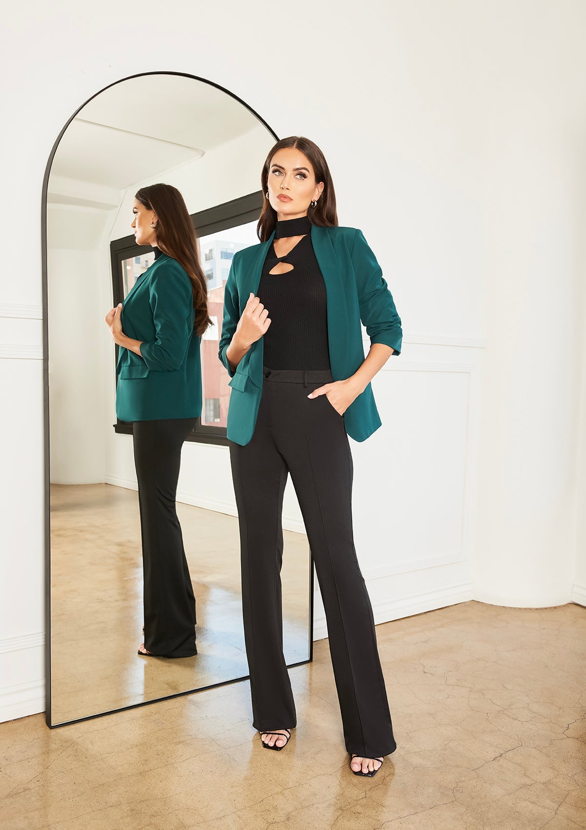 Formal Pantsuit for Business Women, Tall Women Pants and Blazer