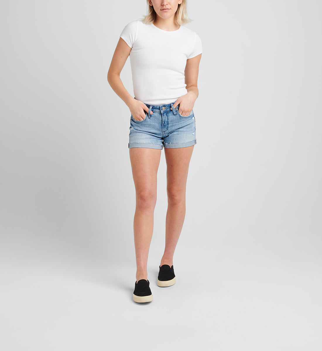 Silver Jeans Boyfriend Mid Rise Short