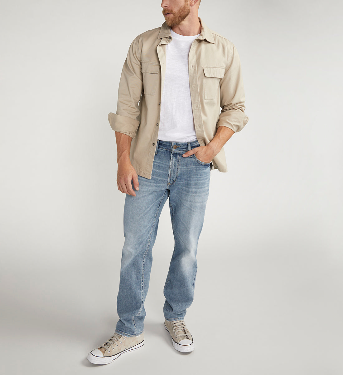 Eddie Athletic Fit Tapered Leg Jeans