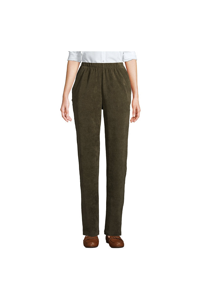 Petite Women's Elastic Corduroy Pants: 27.5", 30.5", 32.5" Inseams