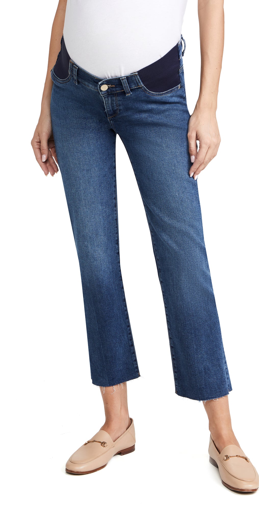 Straight Leg Maternity Ankle Jeans in 27" Inseam