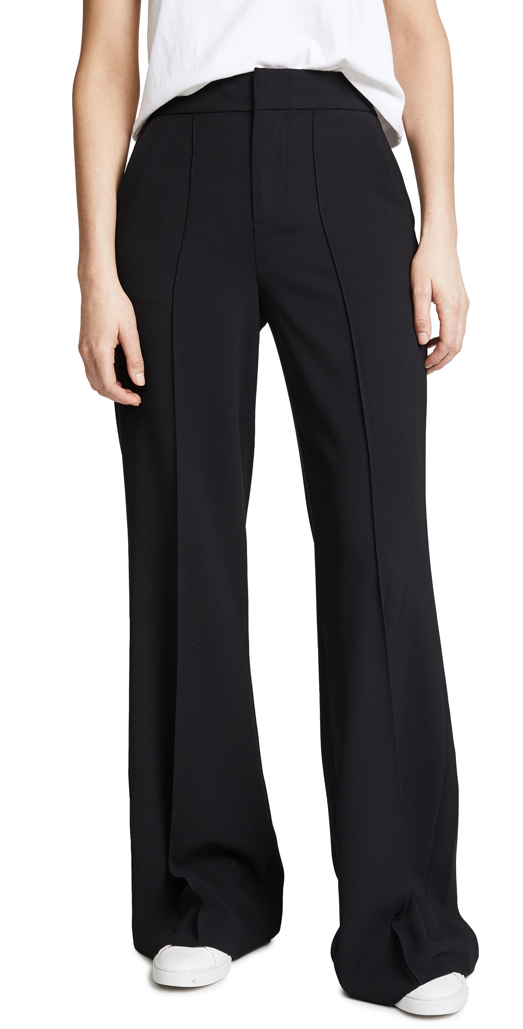 Tall Women's Wide Leg Black Slacks: 33.75" Inseam