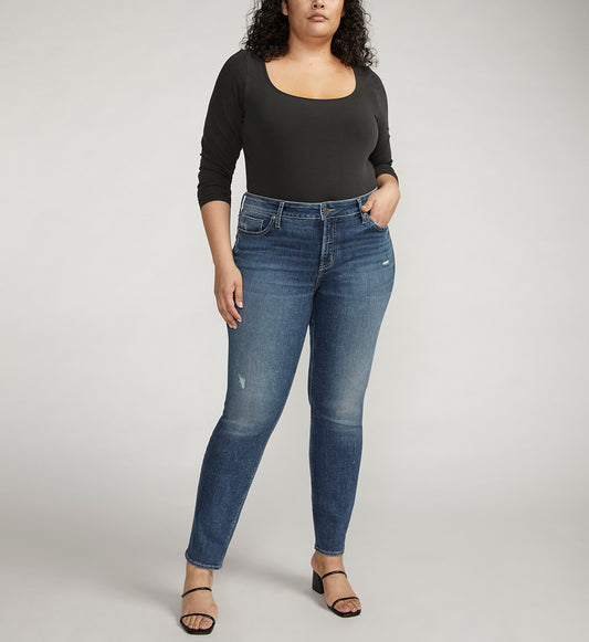 Elyse Mid Rise Straight Leg Jeans Plus Size