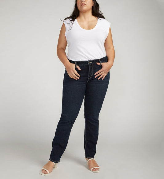 Elyse Mid Rise Straight Leg Jeans Plus Size