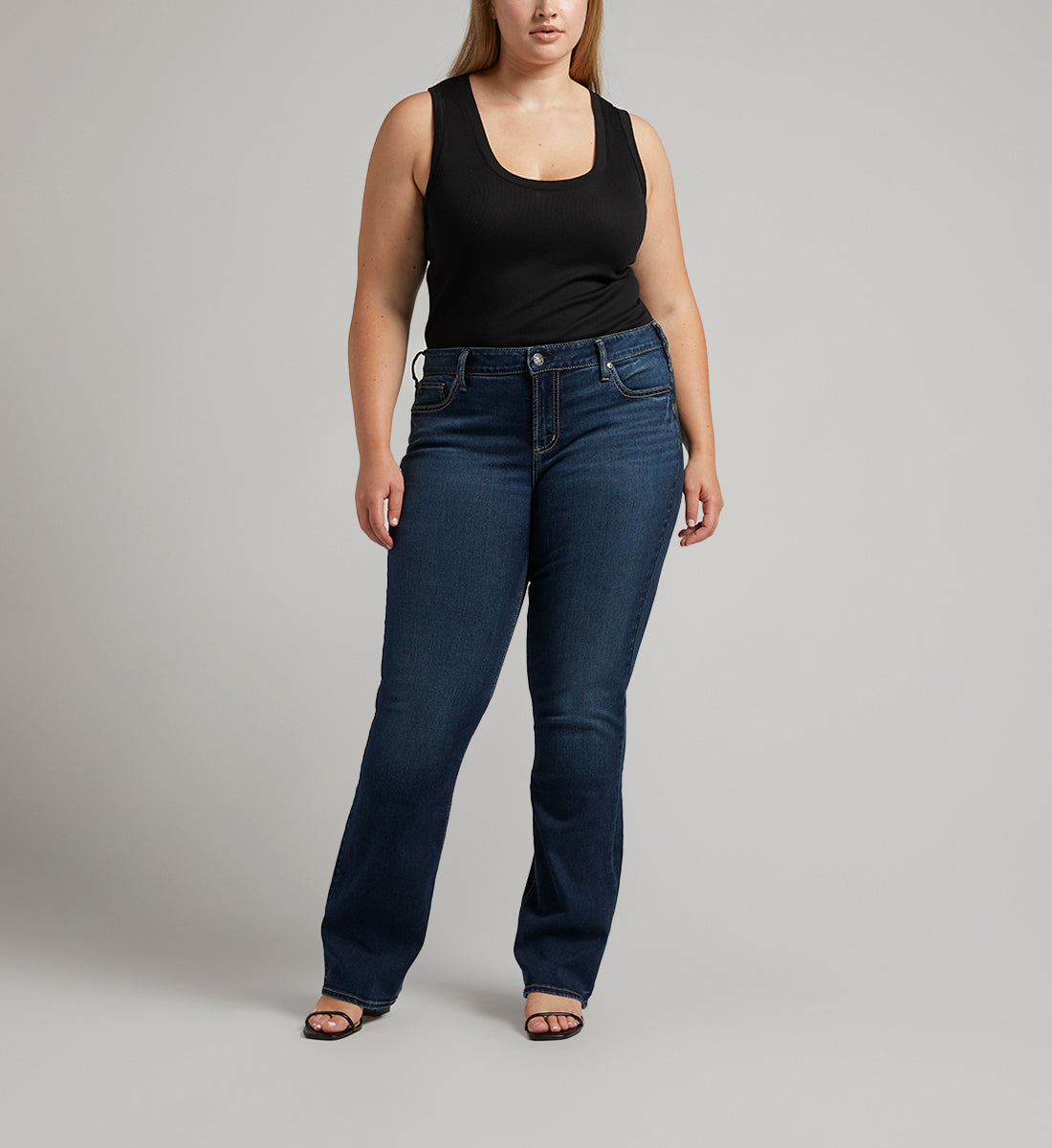 Silver Jeans Elyse Mid Rise Slim Bootcut Jeans Plus Size