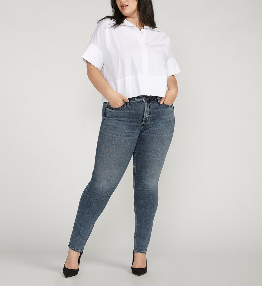 Most Wanted Mid Rise Straight Leg Jeans Plus Size