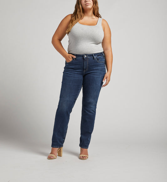 Silver Jeans Suki Mid Rise Straight Leg Jeans Plus Size