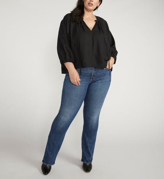 Suki Mid Rise Slim Bootcut Jeans Plus Size