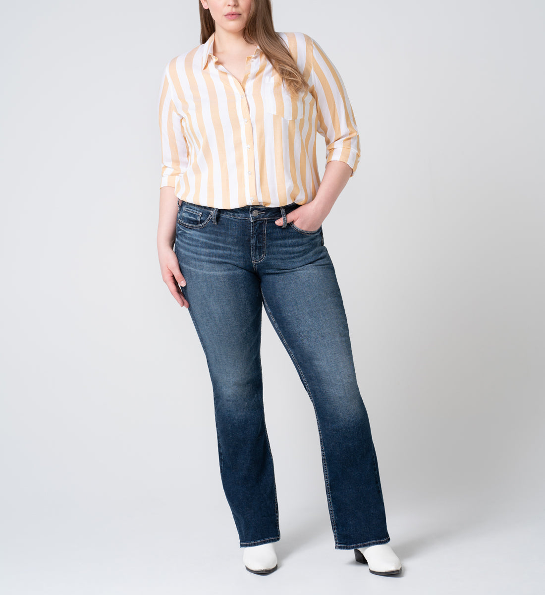 Silver Jeans Suki Mid Rise Slim Bootcut Jeans Plus Size – Search By Inseam