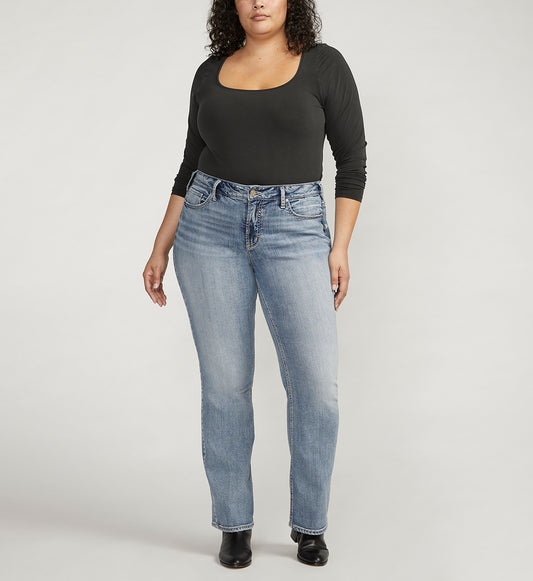 Suki Mid Rise Slim Bootcut Jeans Plus Size