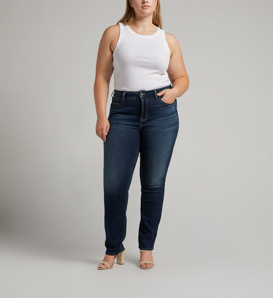 Silver Jeans Avery High Rise Straight Leg Jeans Plus Size