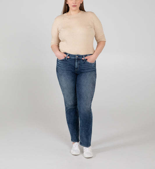 Silver Jeans Avery High Rise Straight Leg Jeans Plus Size