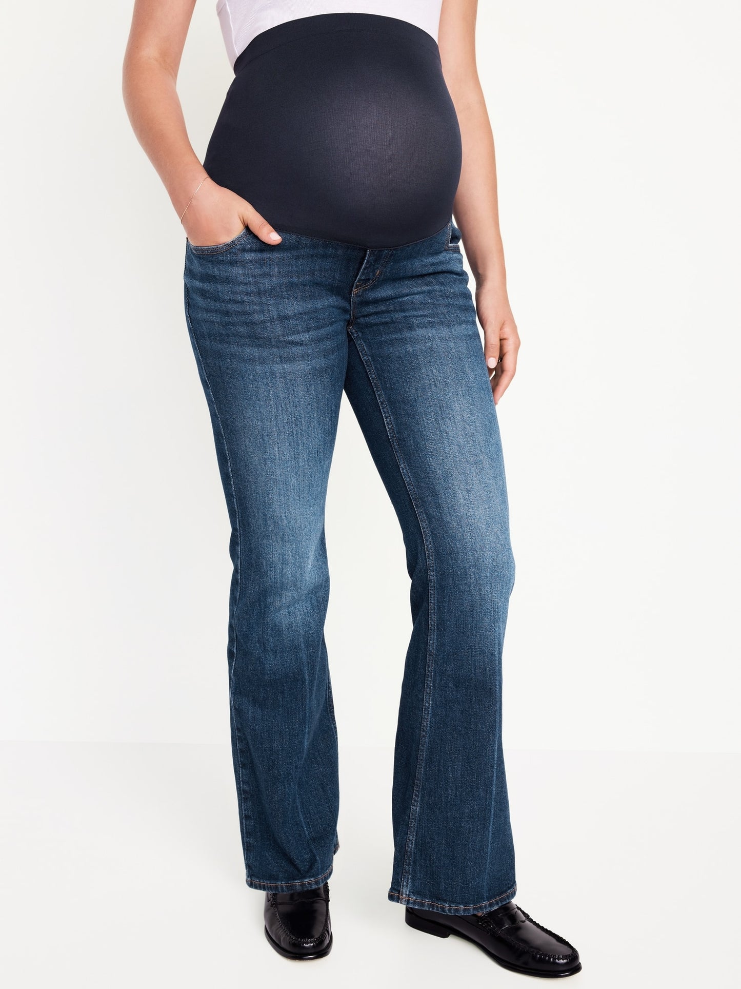 Maternity Full Panel Flare Jeans