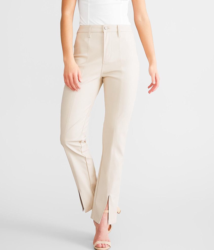 Faux Leather Straight Pant
